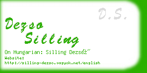 dezso silling business card